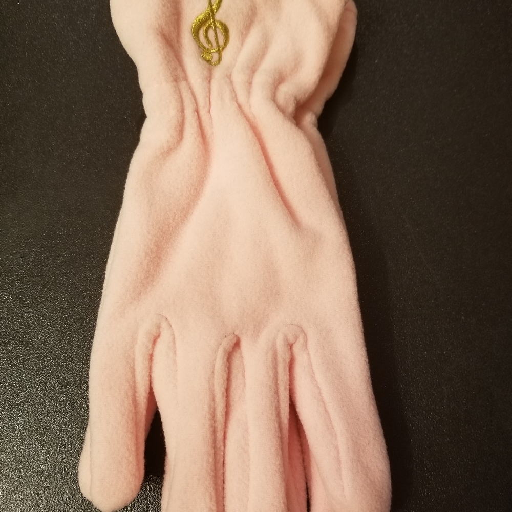 NWT pink fleece gloves